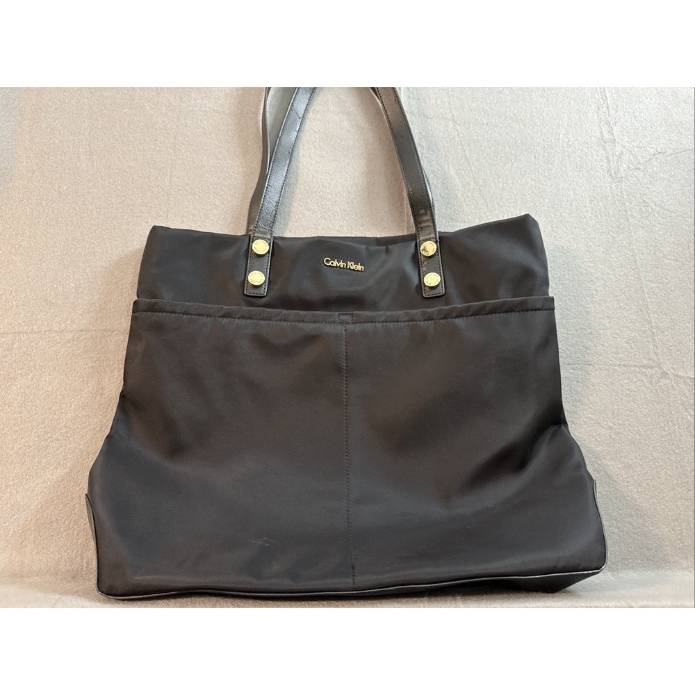 Calvin Klein Nylon Black Tote Everyday Essential Travel / Office / Large Bag